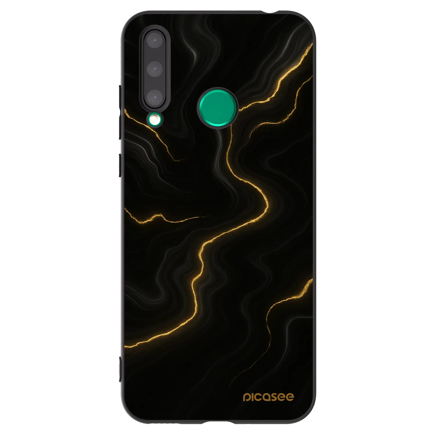 Picasee Μαύρη θήκη σιλικόνης για Honor 20 Lite - Thunder