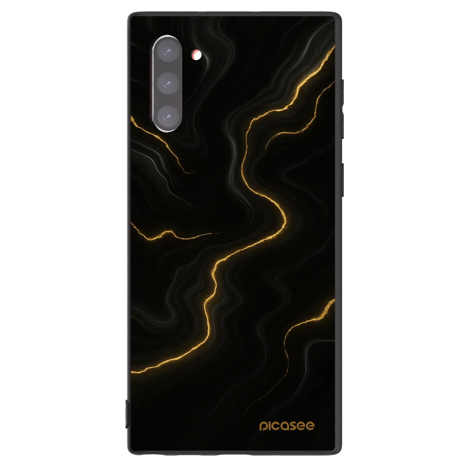Picasee Μαύρη θήκη σιλικόνης για Samsung Galaxy Note 10 N970F - Thunder