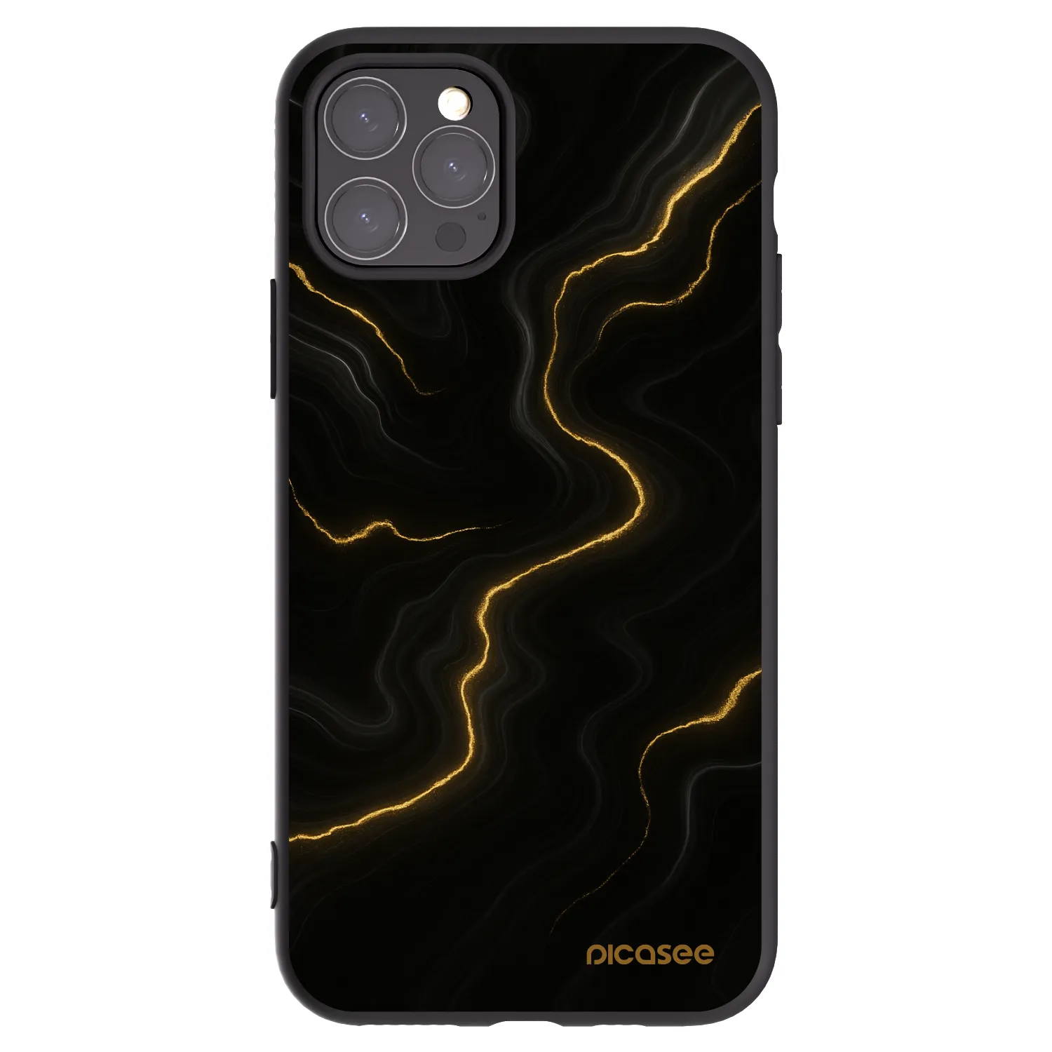 Picasee Μαύρη θήκη σιλικόνης για Apple iPhone 11 Pro - Thunder