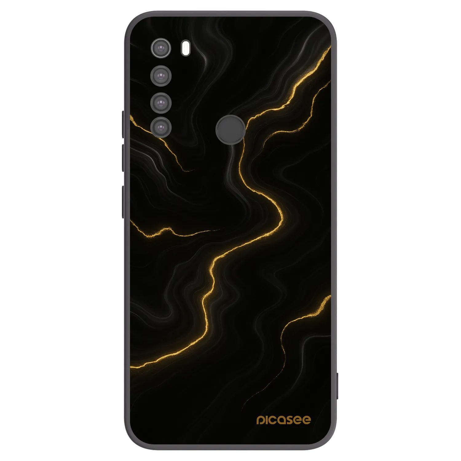 Picasee Μαύρη θήκη σιλικόνης για Xiaomi Redmi Note 8 - Thunder