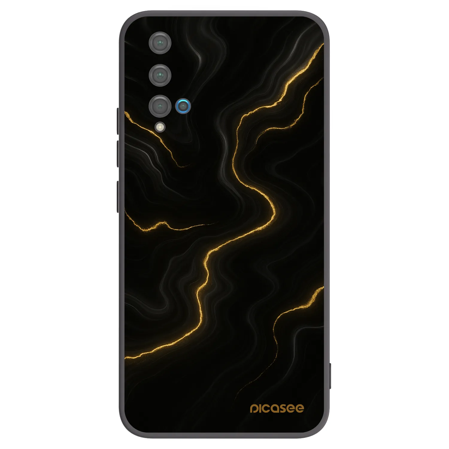 Picasee Μαύρη θήκη σιλικόνης για Huawei Nova 5T - Thunder