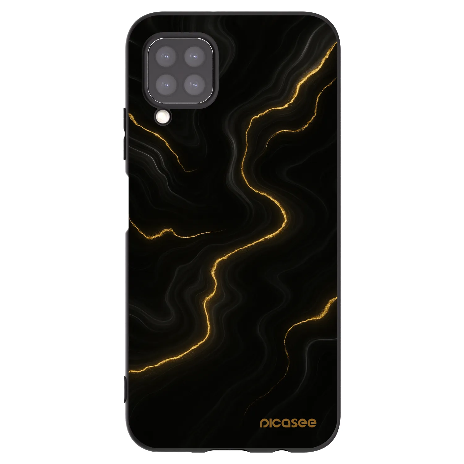 Picasee Μαύρη θήκη σιλικόνης για Huawei P40 Lite - Thunder