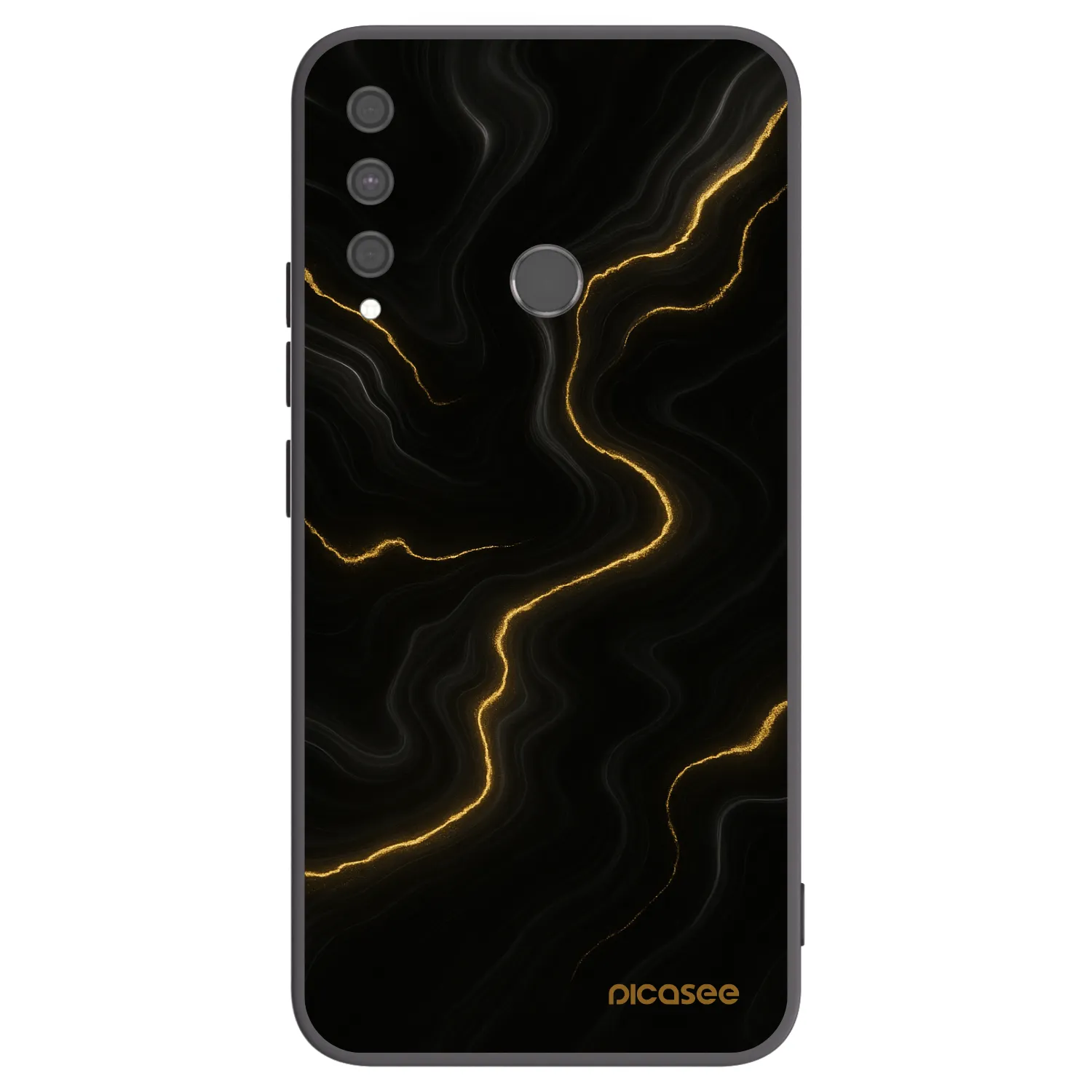 Picasee Μαύρη θήκη σιλικόνης για Huawei P40 Lite E - Thunder