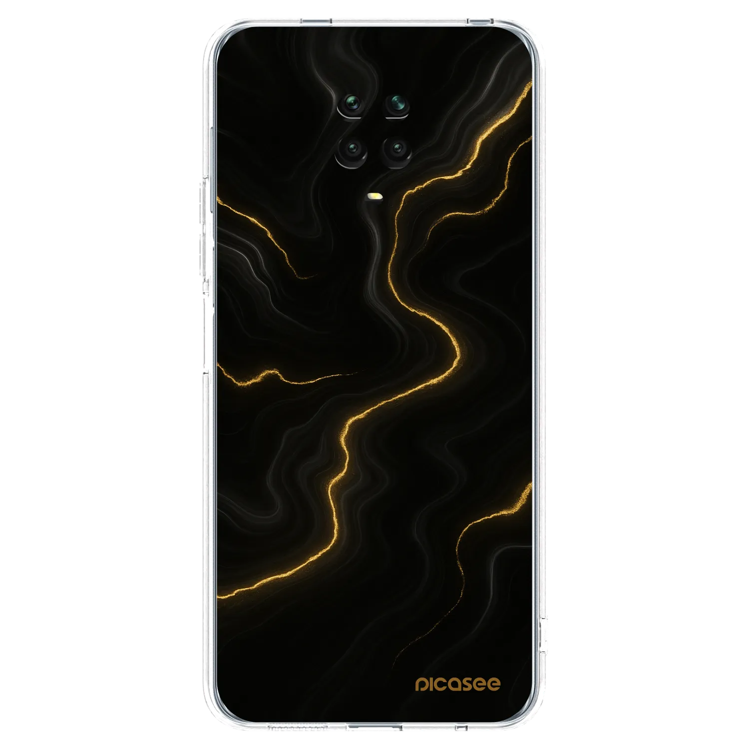 Picasee διαφανής θήκη σιλικόνης Xiaomi Redmi Note 9 Pro - Thunder