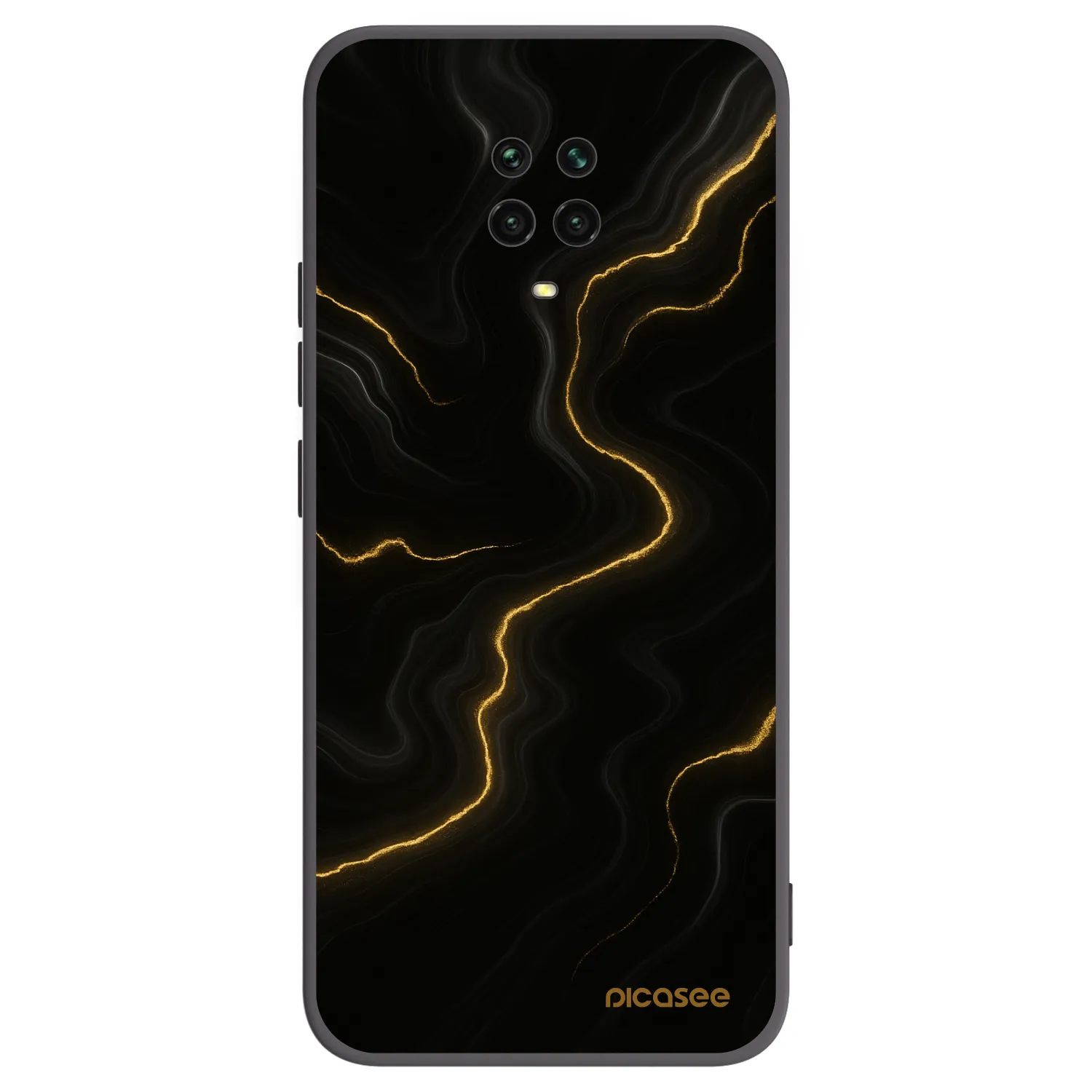 Picasee Μαύρη θήκη σιλικόνης για Xiaomi Redmi Note 9 Pro - Thunder