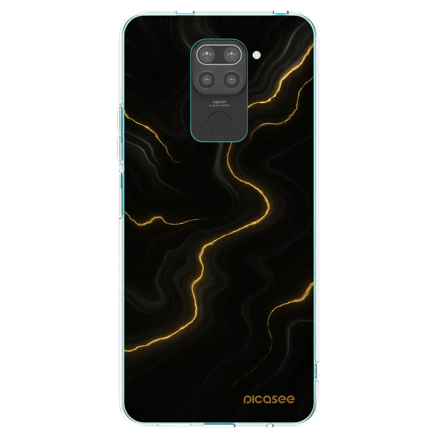 Picasee Μαύρη θήκη σιλικόνης για Xiaomi Redmi Note 9 - Thunder