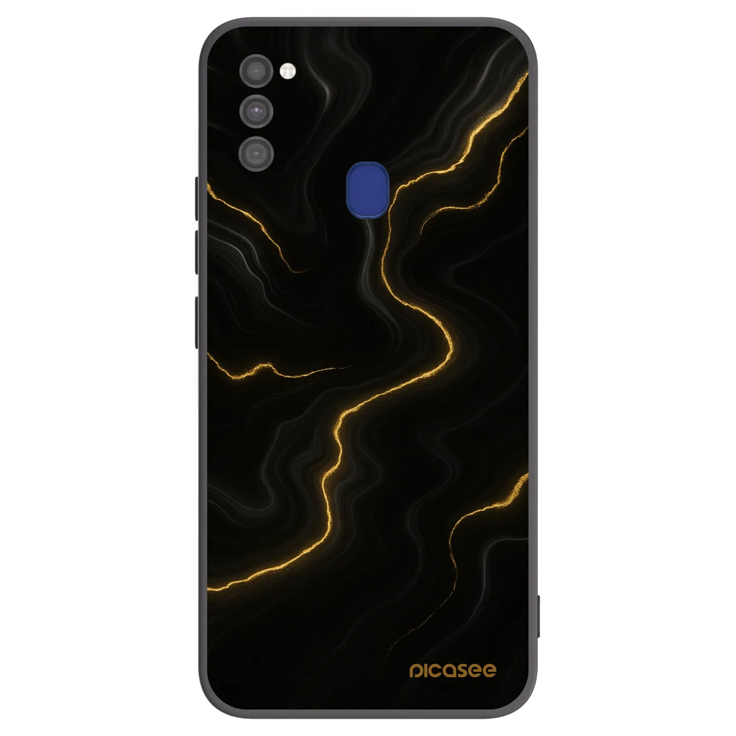 Picasee Μαύρη θήκη σιλικόνης για Samsung Galaxy M21 M215F - Thunder