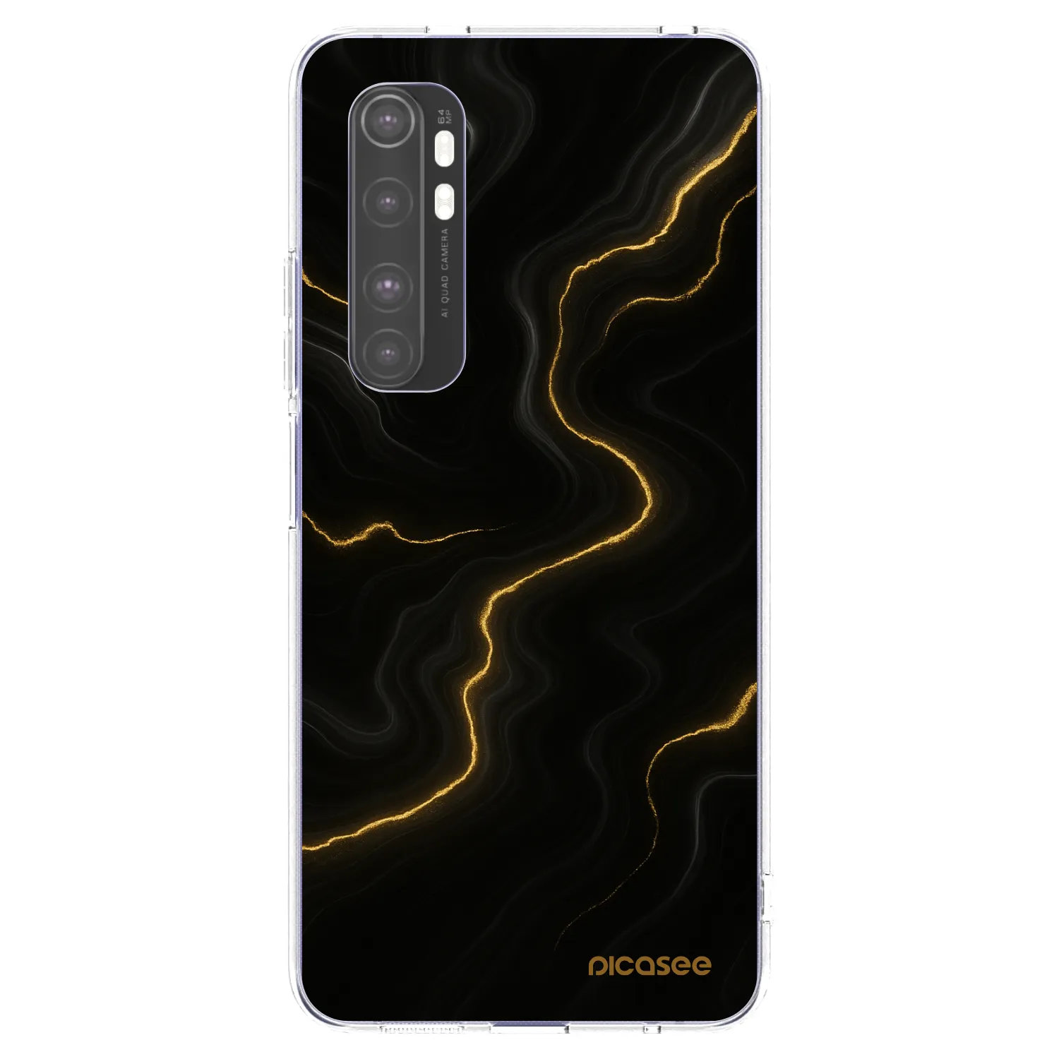 Picasee διαφανής θήκη σιλικόνης Xiaomi Mi Note 10 Lite - Thunder