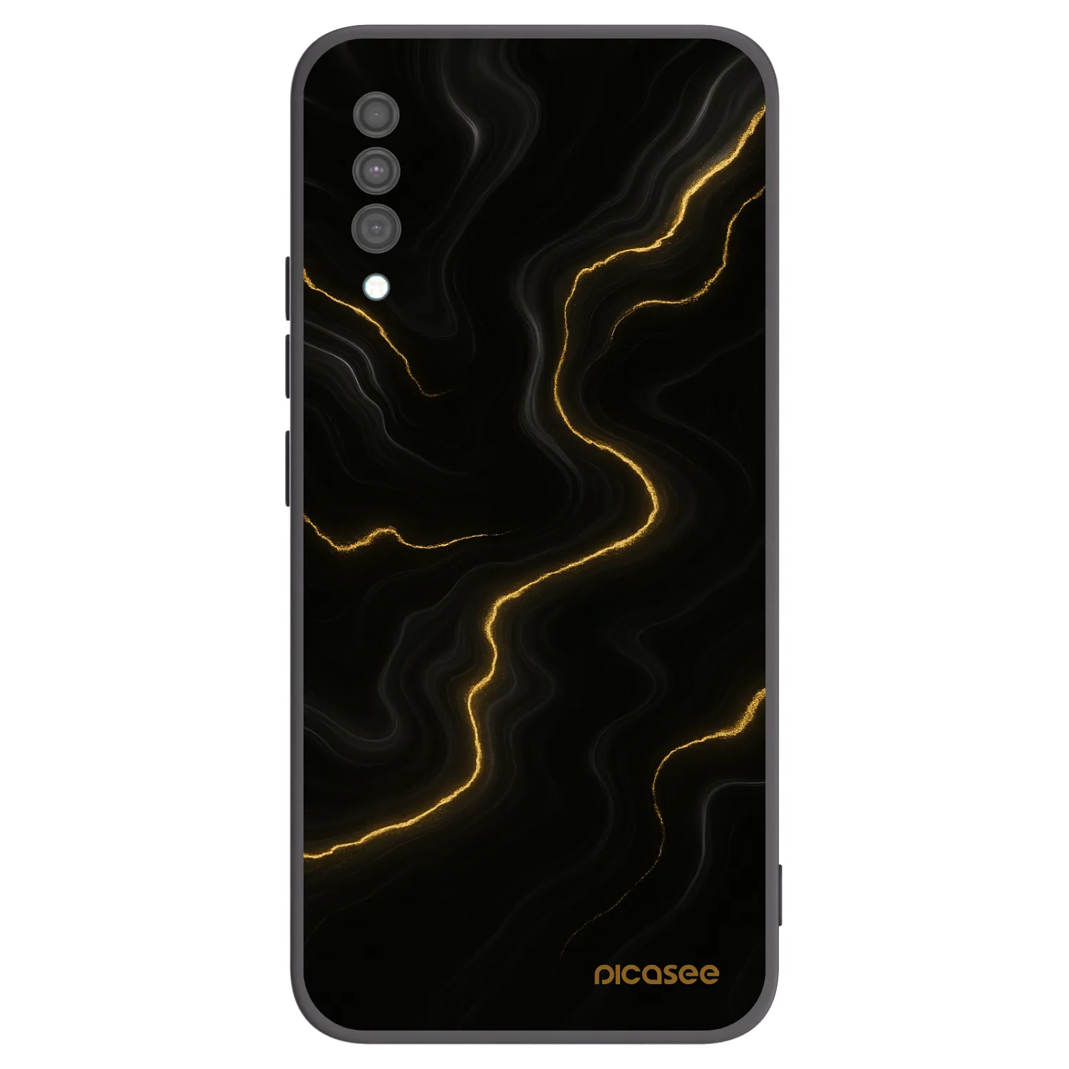 Picasee Μαύρη θήκη σιλικόνης για Samsung Galaxy A30s A307F - Thunder