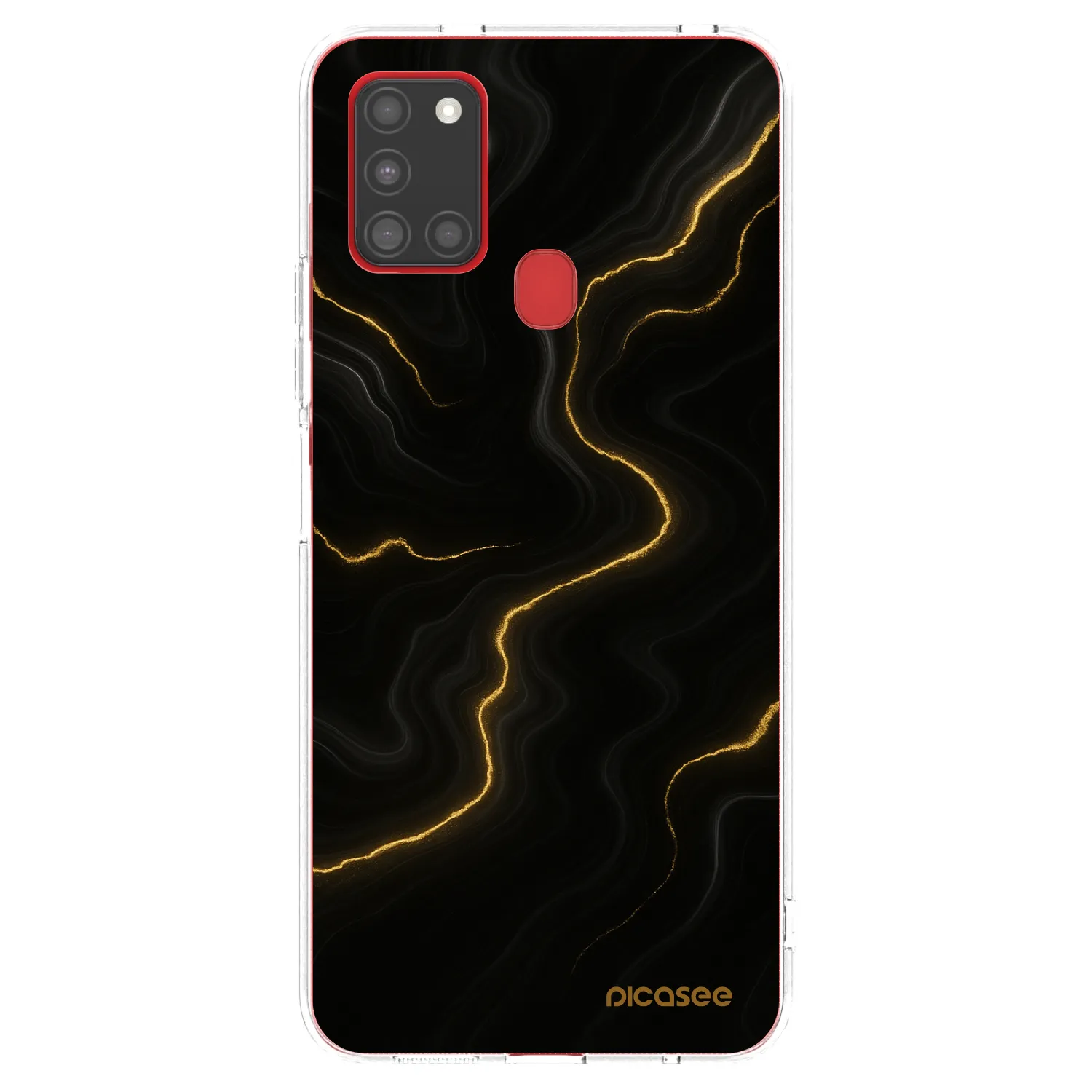 Picasee διαφανής θήκη σιλικόνης Samsung Galaxy A21s - Thunder