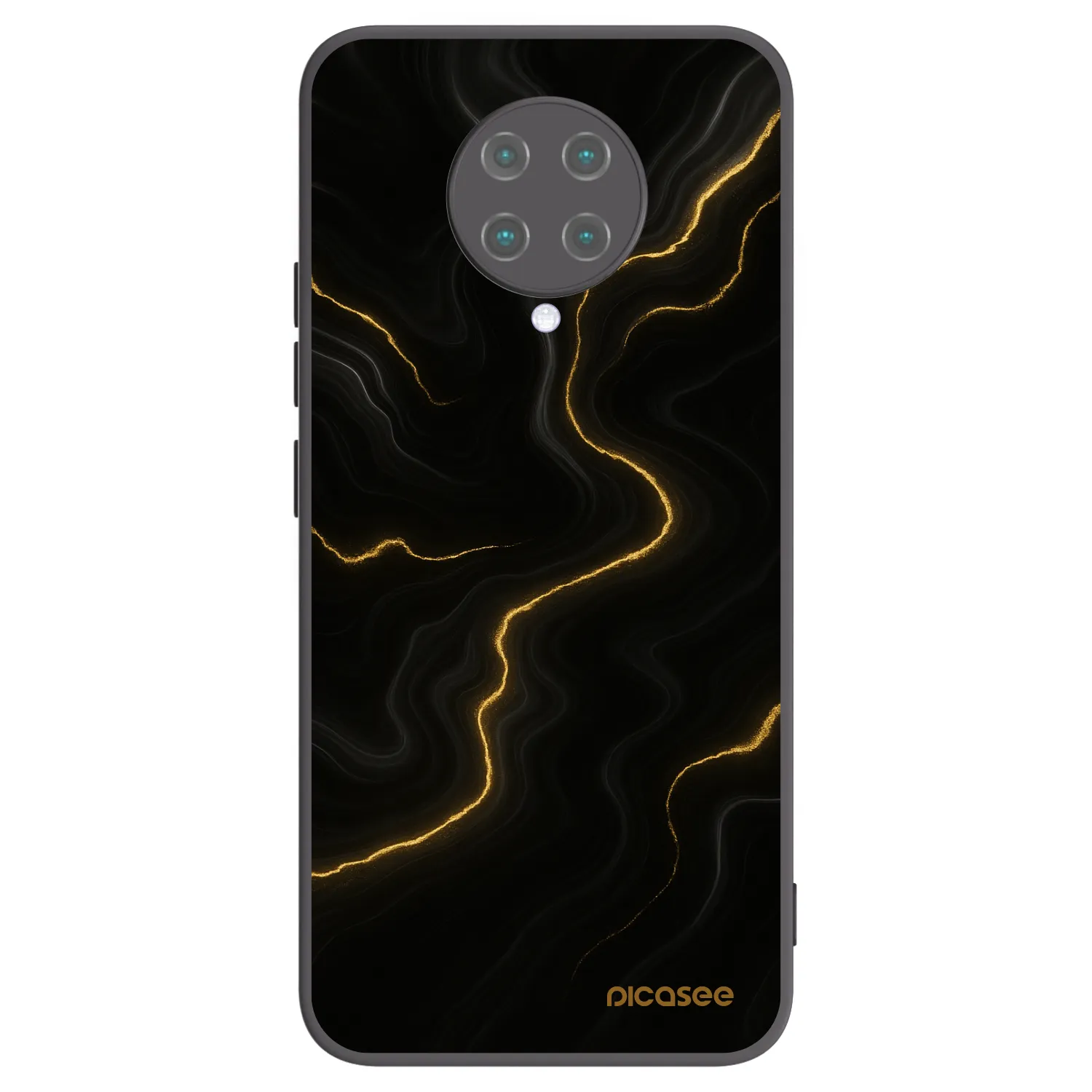 Picasee Μαύρη θήκη σιλικόνης για Xiaomi Poco F2 Pro - Thunder