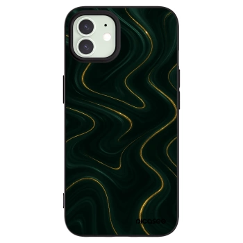 Picasee Μαύρη θήκη σιλικόνης για Apple iPhone 12 - Vawes