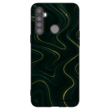 Picasee Μαύρη θήκη σιλικόνης για Realme 5 - Vawes