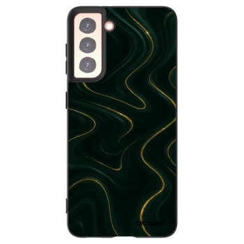 Picasee Μαύρη θήκη σιλικόνης για Samsung Galaxy S21 5G G991B - Vawes
