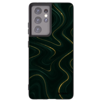Picasee Μαύρη θήκη σιλικόνης για Samsung Galaxy S21 Ultra 5G G998B - Vawes
