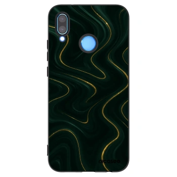 Picasee Μαύρη θήκη σιλικόνης για Huawei P20 Lite - Vawes