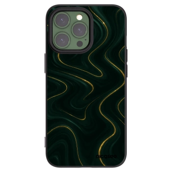 Picasee Μαύρη θήκη σιλικόνης για Apple iPhone 13 Pro - Vawes