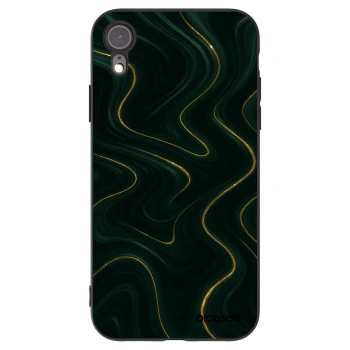 Picasee Μαύρη θήκη σιλικόνης για Apple iPhone XR - Vawes