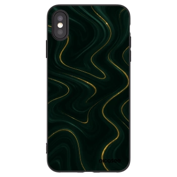 Picasee Μαύρη θήκη σιλικόνης για Apple iPhone XS Max - Vawes