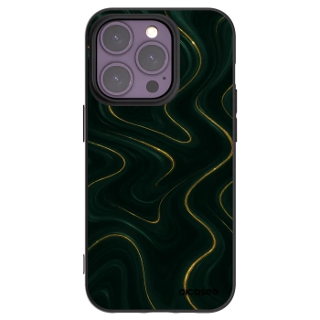 Picasee Μαύρη θήκη σιλικόνης για Apple iPhone 14 Pro - Vawes
