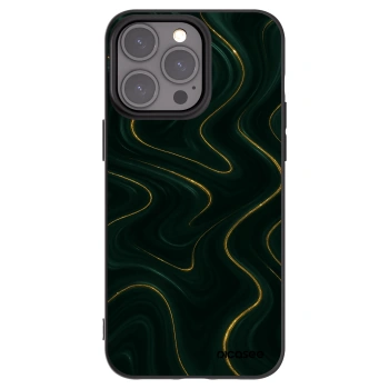Picasee Μαύρη θήκη σιλικόνης για Apple iPhone 15 Pro Max - Vawes