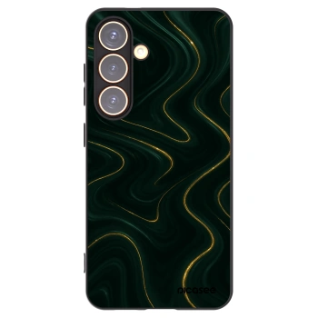 Picasee Μαύρη θήκη σιλικόνης για Samsung Galaxy S24 S921B 5G - Vawes