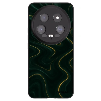 Picasee Μαύρη θήκη σιλικόνης για Xiaomi 14 Ultra - Vawes