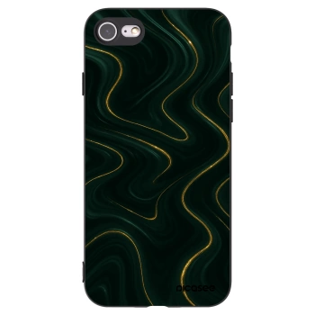 Picasee Μαύρη θήκη σιλικόνης για Apple iPhone 8 - Vawes