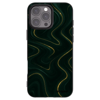 Picasee Μαύρη θήκη σιλικόνης για Apple iPhone 16 Pro Max - Vawes