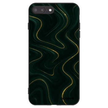 Picasee Μαύρη θήκη σιλικόνης για Apple iPhone 7 Plus - Vawes