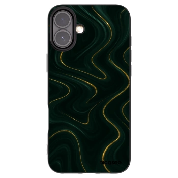 Picasee Μαύρη θήκη σιλικόνης για Apple iPhone 16 Plus - Vawes