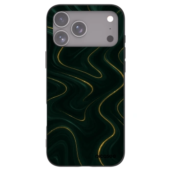Picasee Μαύρη θήκη σιλικόνης για Apple iPhone 17 Pro Max - Vawes