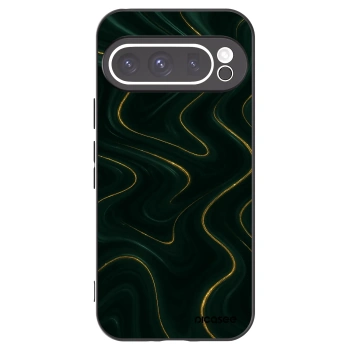 Picasee Μαύρη θήκη σιλικόνης για Google Pixel 9 Pro XL - Vawes