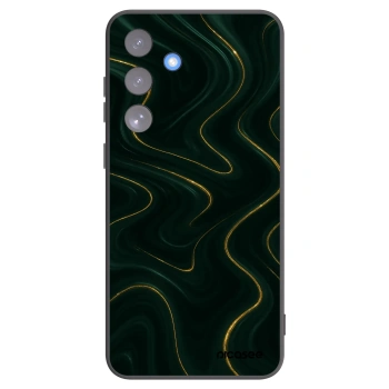Picasee Μαύρη θήκη σιλικόνης για Samsung Galaxy S25 FE 5G - Vawes