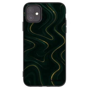 Picasee Μαύρη θήκη σιλικόνης για Apple iPhone 11 - Vawes