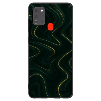 Picasee Μαύρη θήκη σιλικόνης για Samsung Galaxy A21s - Vawes
