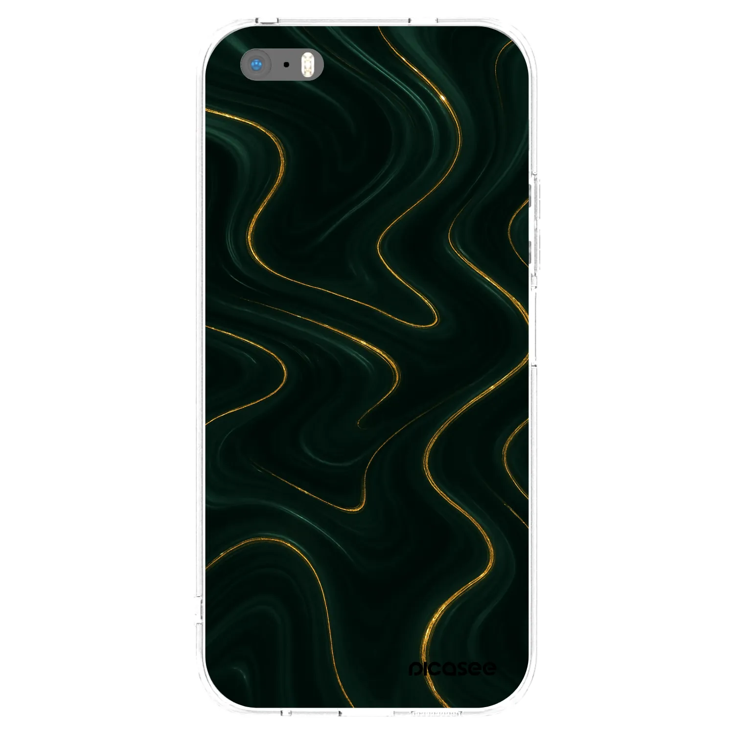Picasee διαφανής θήκη σιλικόνης Apple iPhone 5/5S/SE - Vawes
