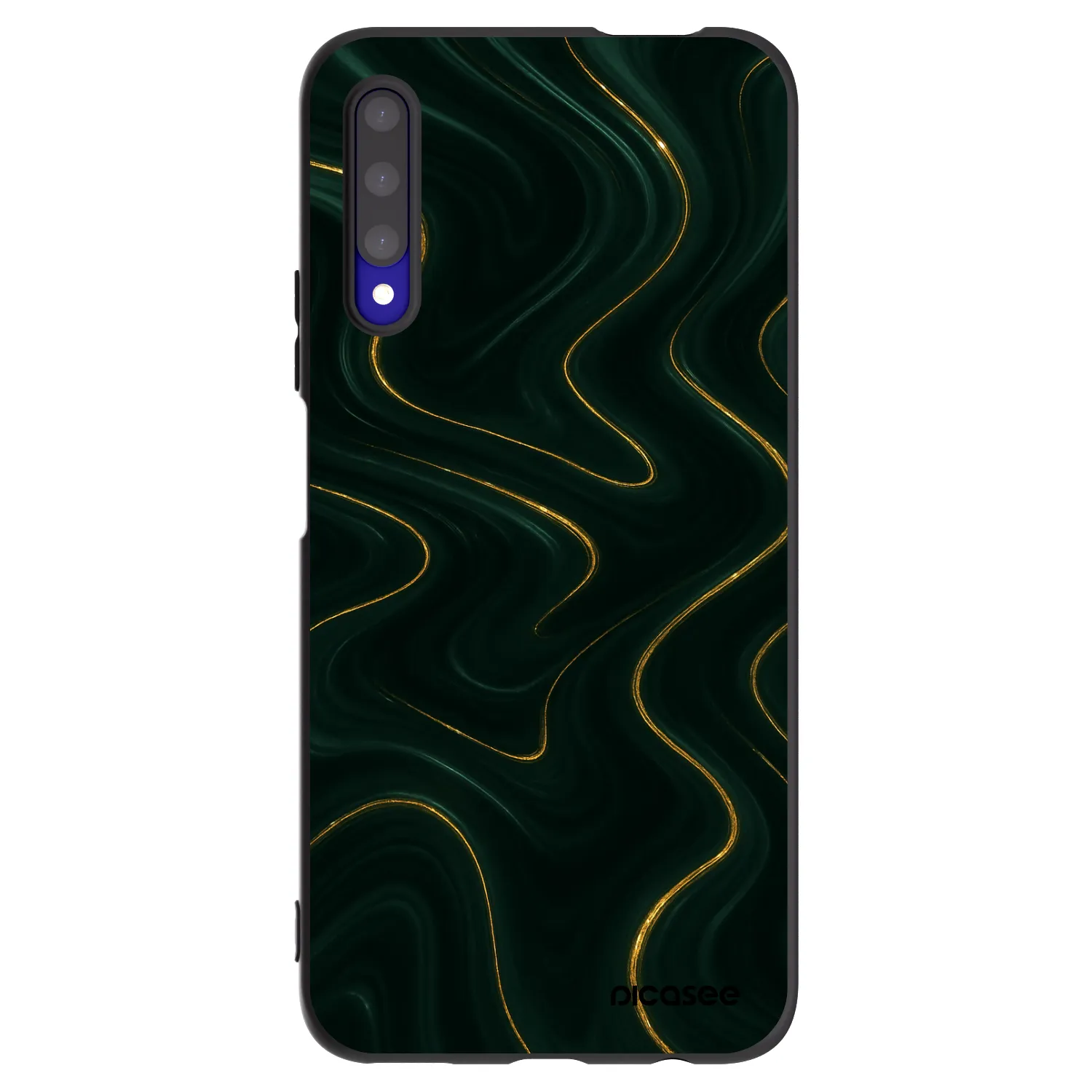 Picasee Μαύρη θήκη σιλικόνης για Honor 9X Pro - Vawes