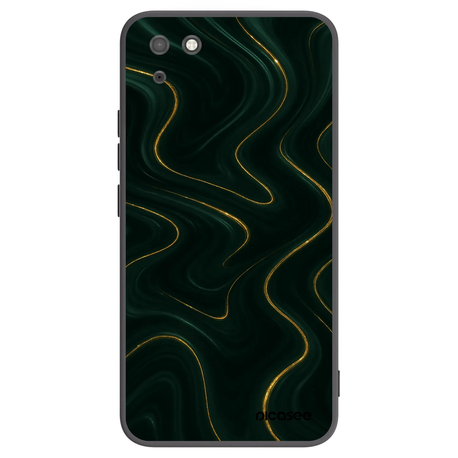 Picasee Μαύρη θήκη σιλικόνης για Huawei Y5P - Vawes