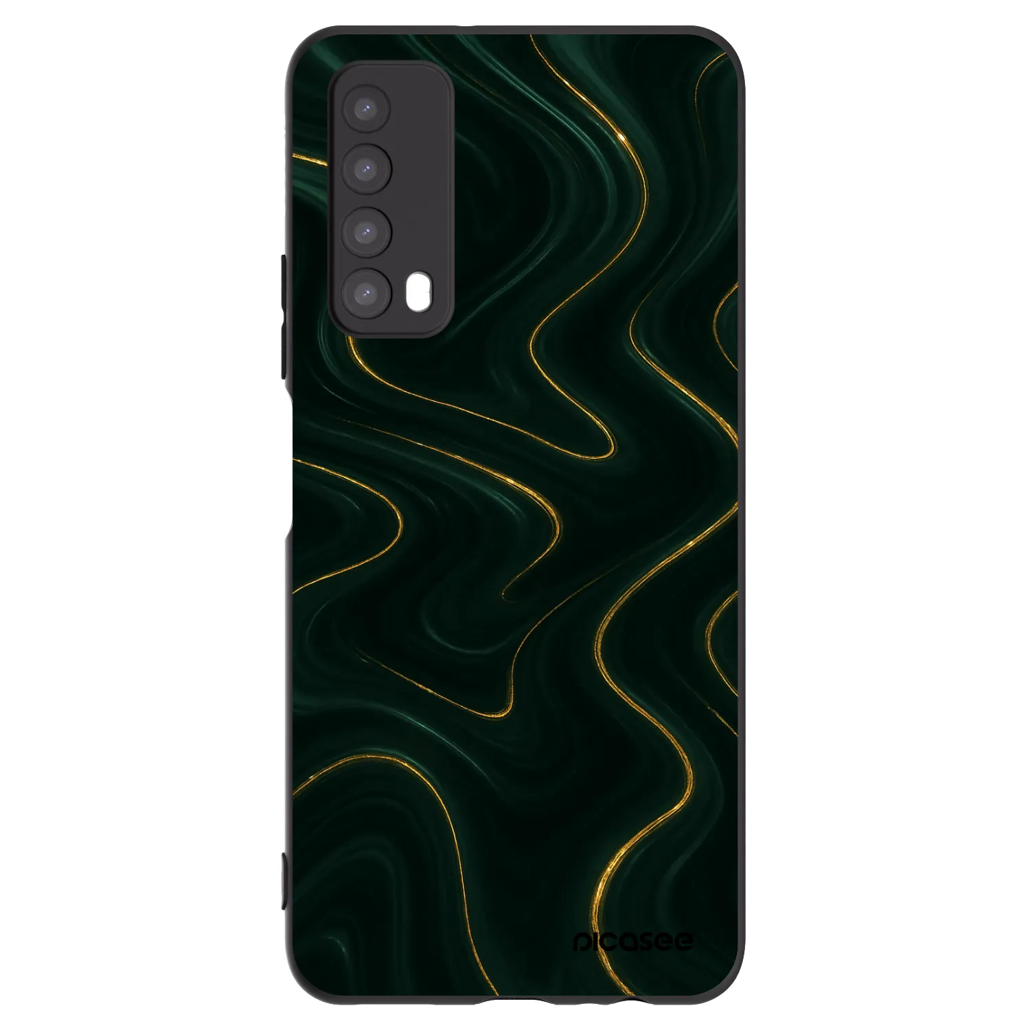 Picasee Μαύρη θήκη σιλικόνης για Huawei P Smart 2021 - Vawes