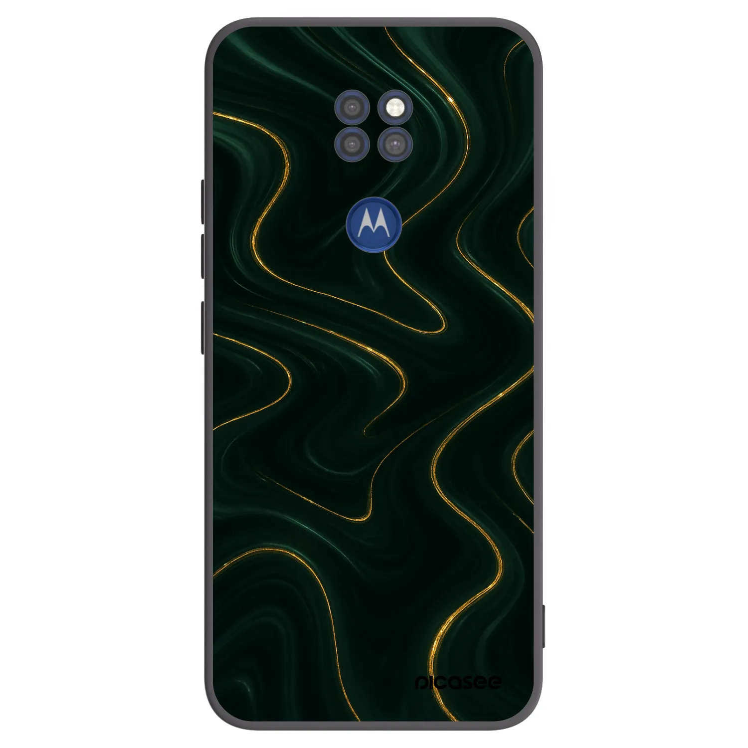 Picasee Μαύρη θήκη σιλικόνης για Motorola Moto G9 Play - Vawes