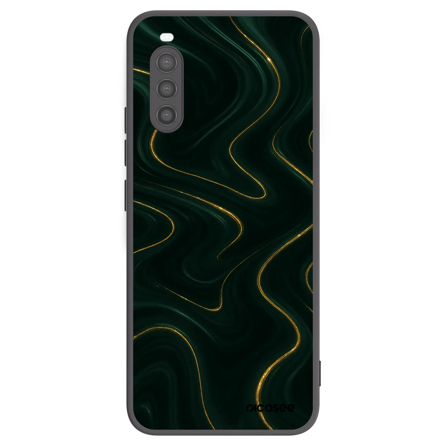Picasee Μαύρη θήκη σιλικόνης για Sony Xperia 10 II - Vawes