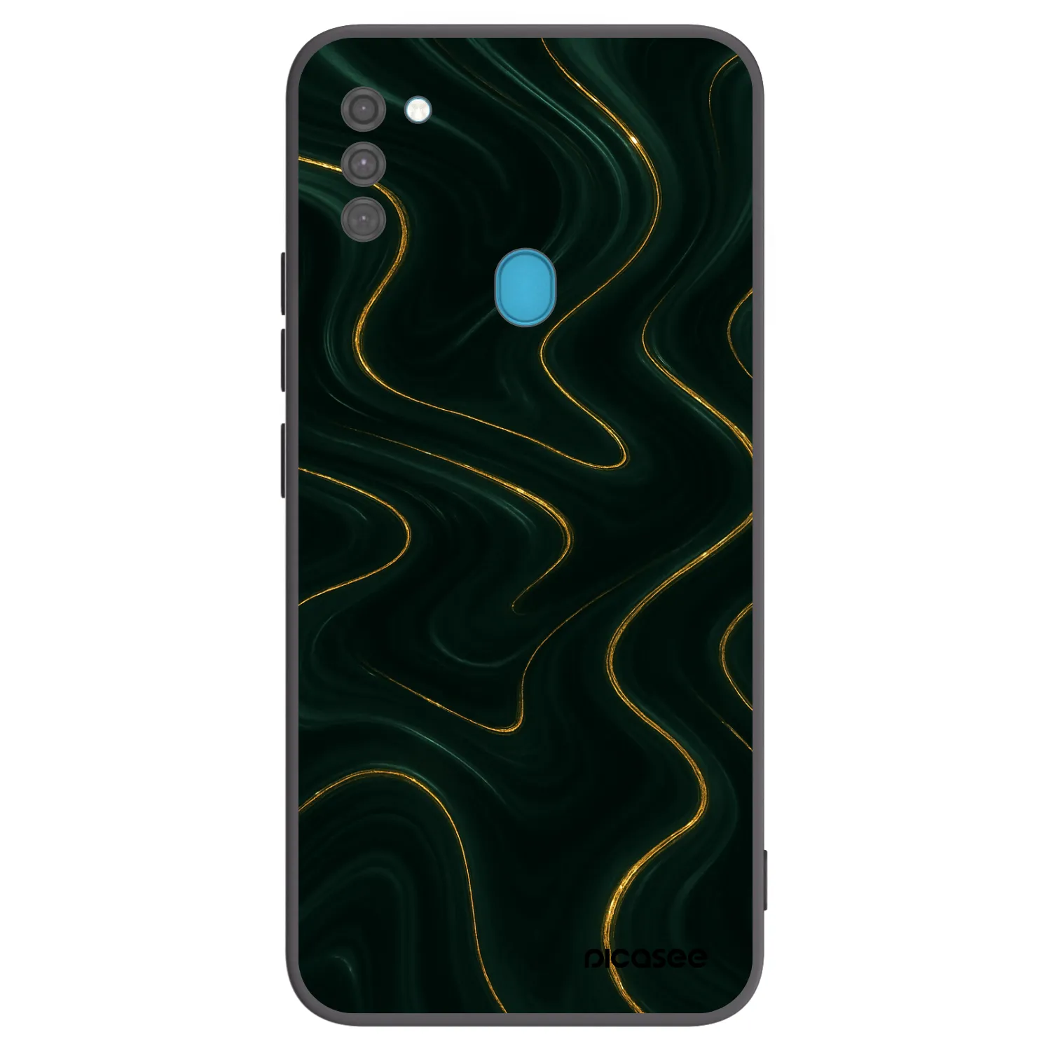 Picasee Μαύρη θήκη σιλικόνης για Samsung Galaxy M11 - Vawes