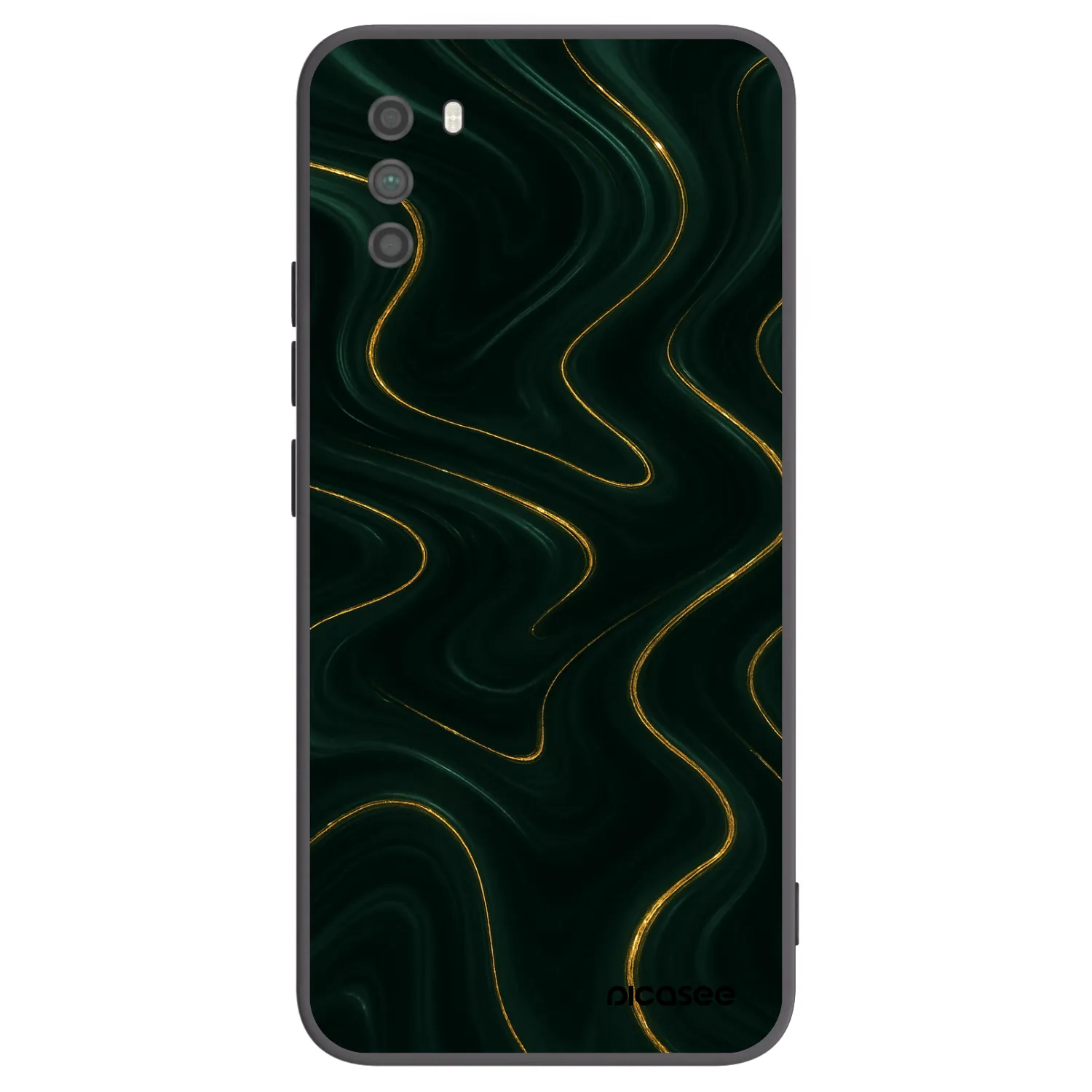 Picasee Μαύρη θήκη σιλικόνης για Xiaomi Poco M3 - Vawes