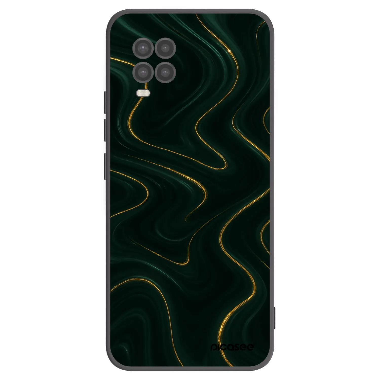 Picasee Μαύρη θήκη σιλικόνης για Xiaomi Mi 10 Lite - Vawes