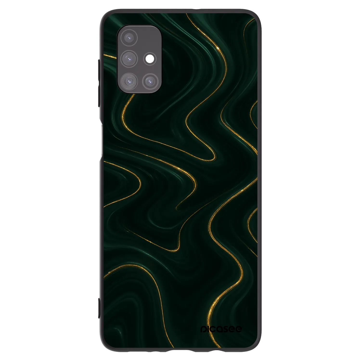 Picasee Μαύρη θήκη σιλικόνης για Samsung Galaxy M51 M515F - Vawes
