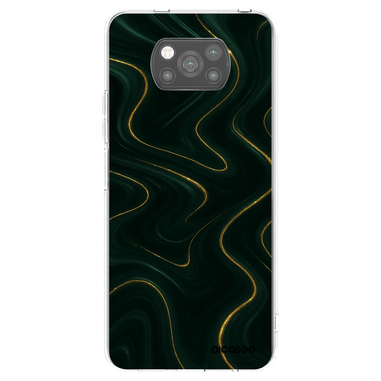 Picasee Μαύρη θήκη σιλικόνης για Xiaomi Poco X3 Pro - Vawes