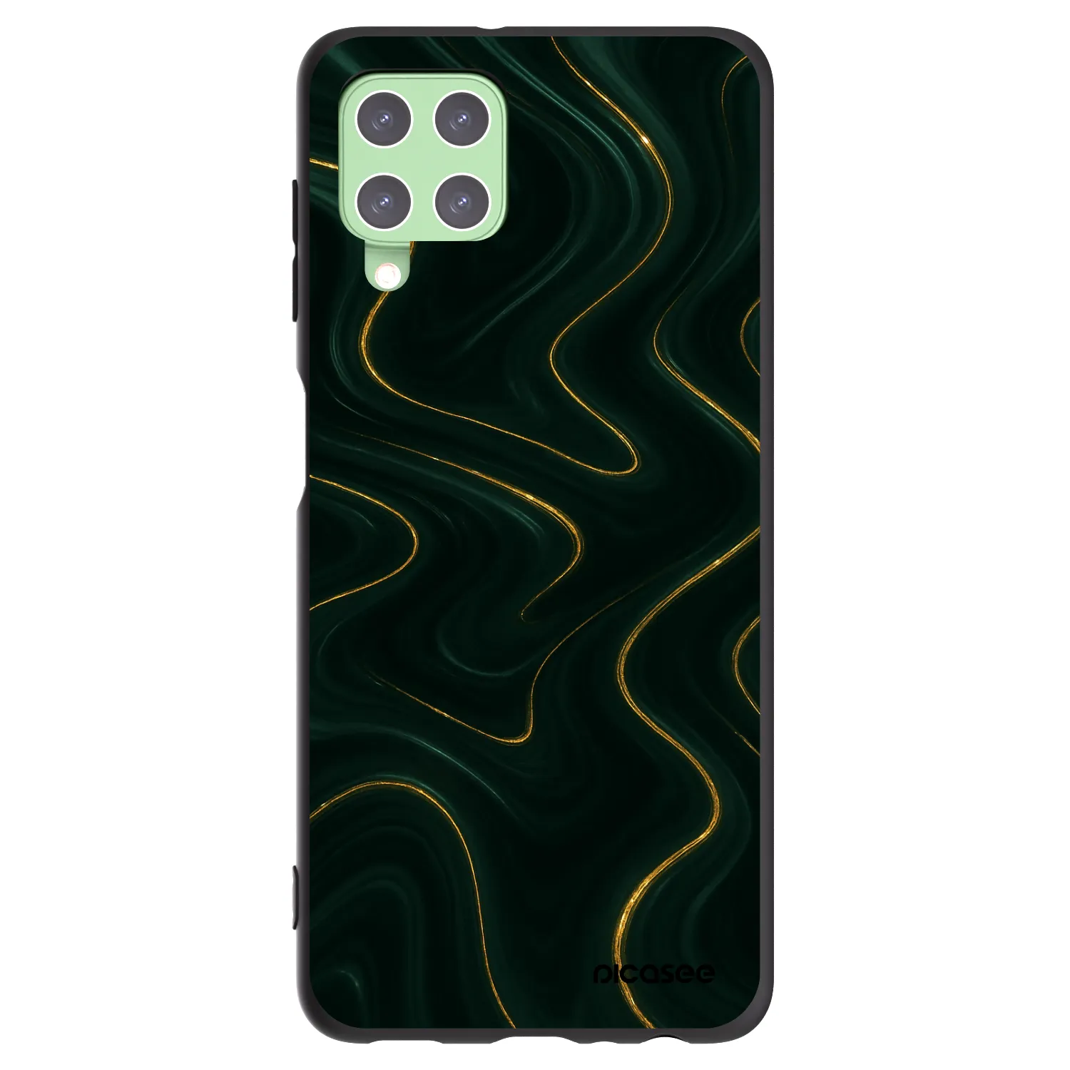 Picasee Μαύρη θήκη σιλικόνης για Samsung Galaxy A22 A225F 4G - Vawes