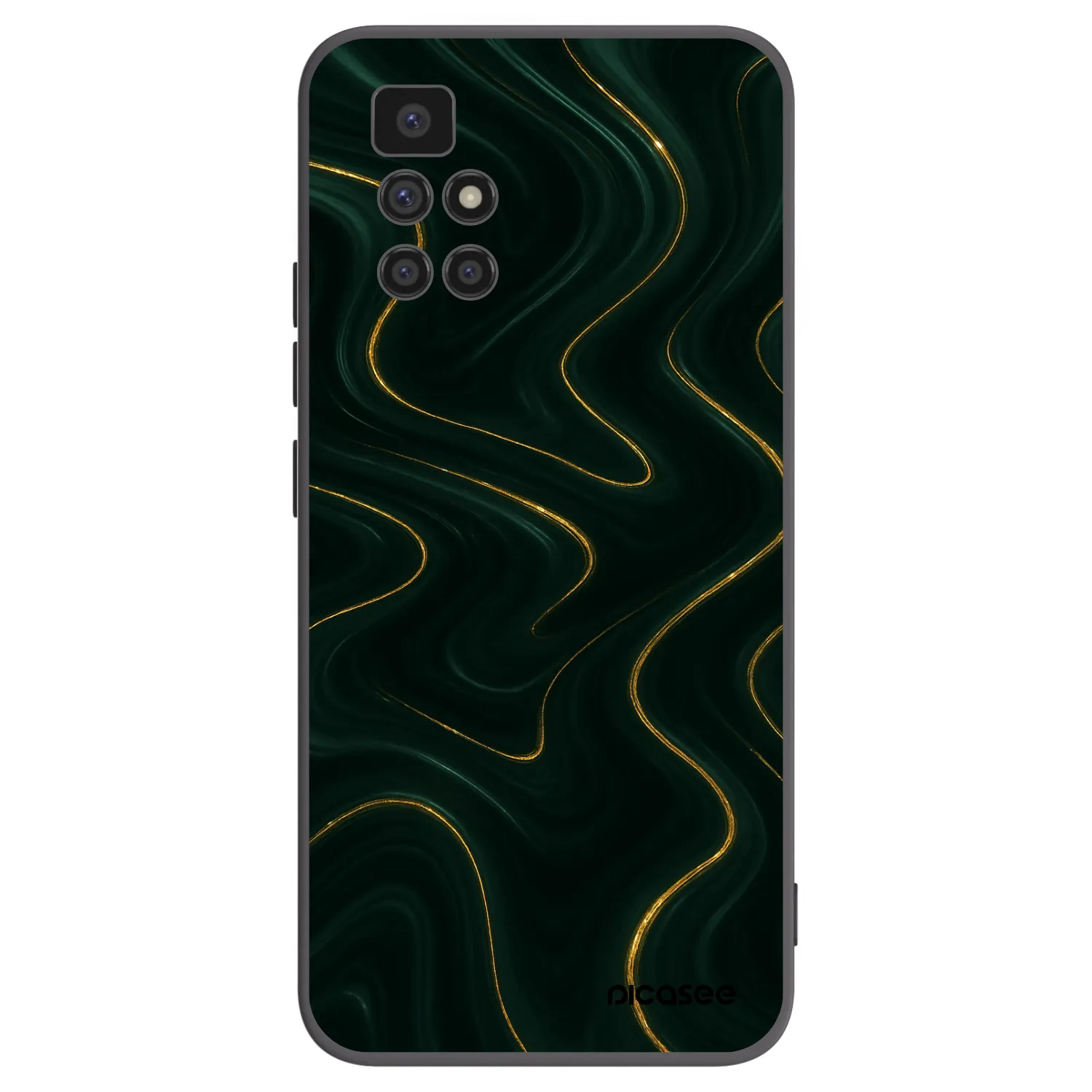 Picasee Μαύρη θήκη σιλικόνης για Xiaomi Redmi 10 - Vawes