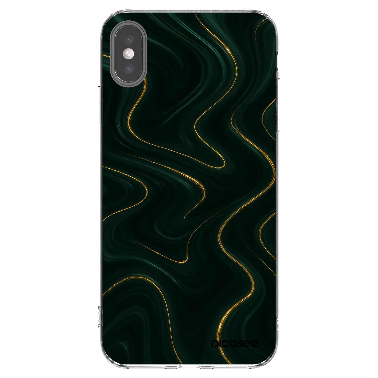 Picasee διαφανής θήκη σιλικόνης Apple iPhone XS Max - Vawes